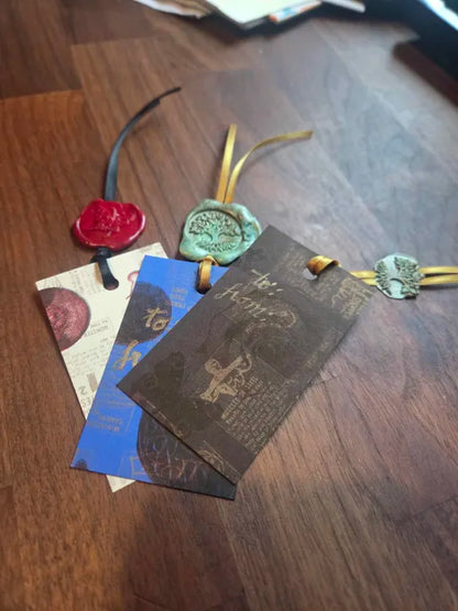 Riso and Wax Seal Gift Tags