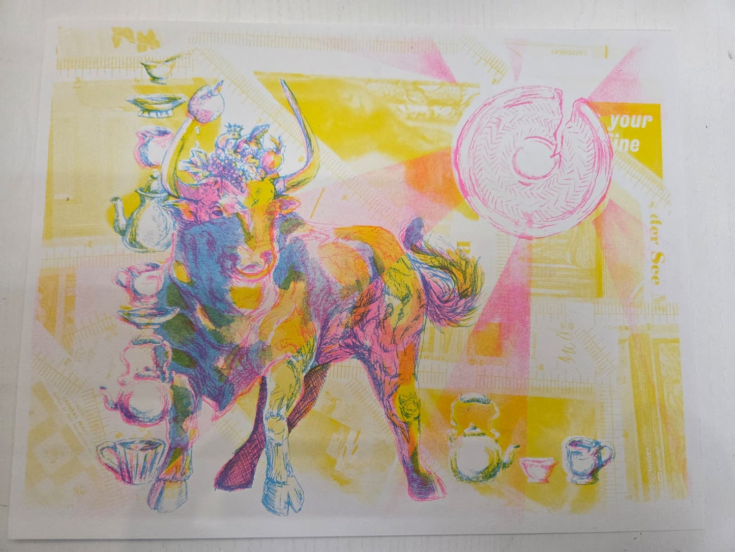 Taurus - Limited Edition Risograph Print