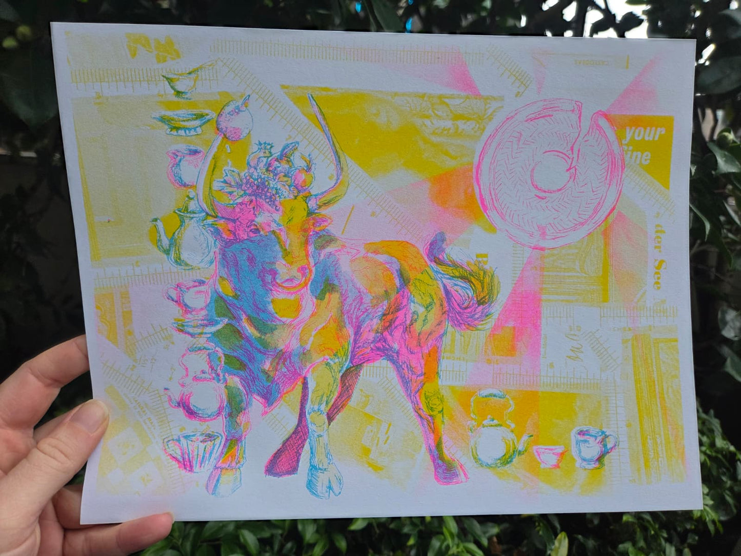 Taurus - Limited Edition Risograph Print