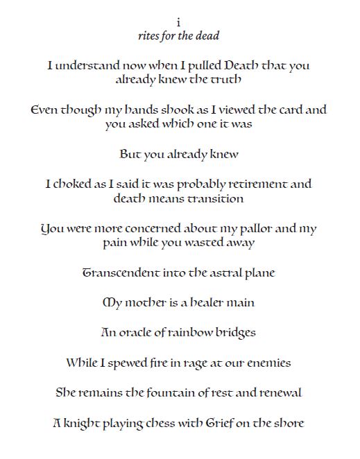 mourning pages I